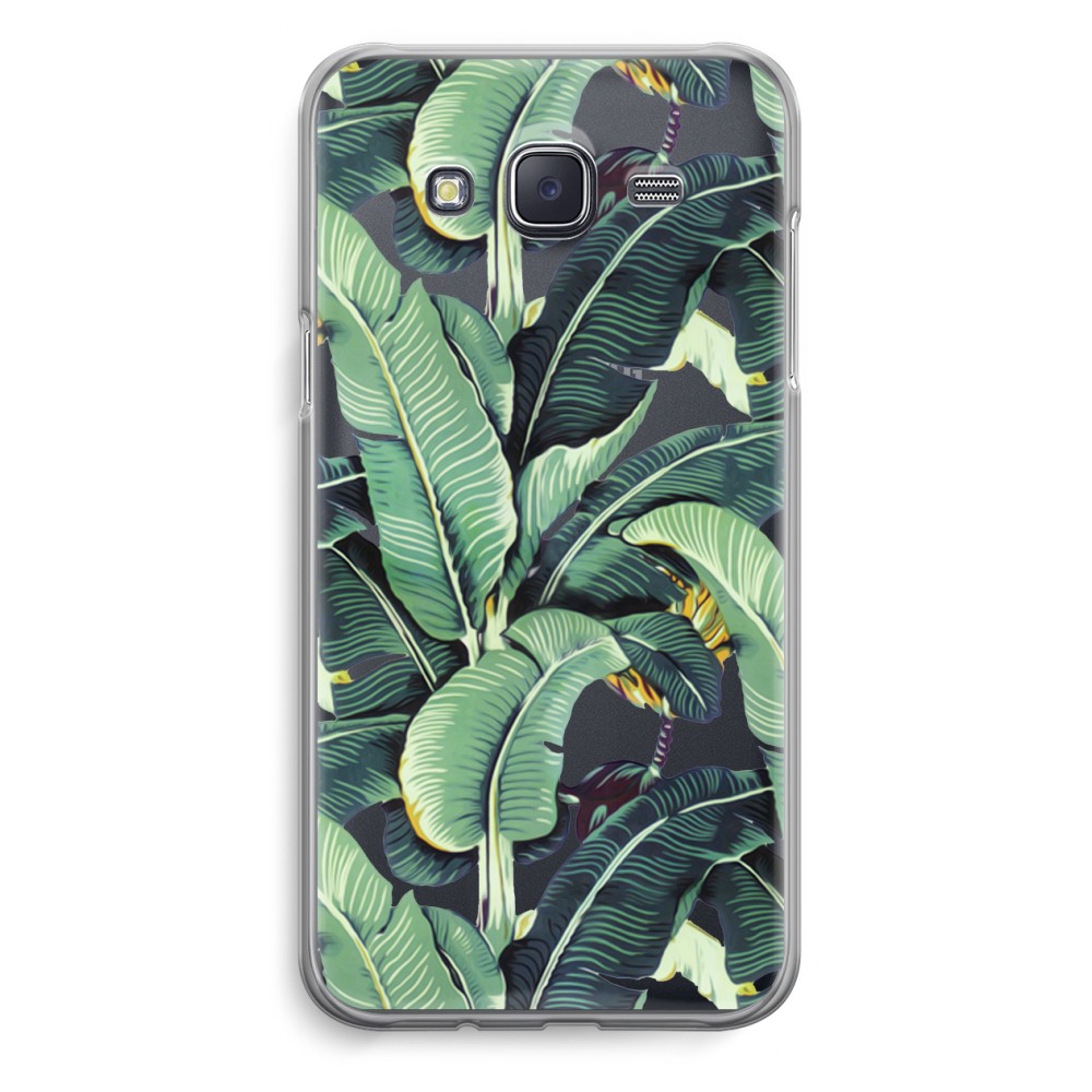 Samsung Galaxy J5 2015 Transparant Hoesje Soft Bananenbladeren samsung kopen in de aanbieding