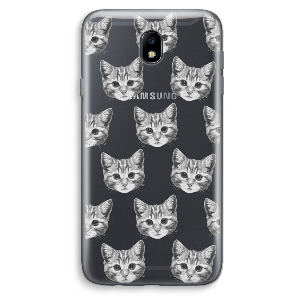 Samsung Galaxy J7 2017 Transparant Hoesje Soft Kitten samsung kopen in de aanbieding
