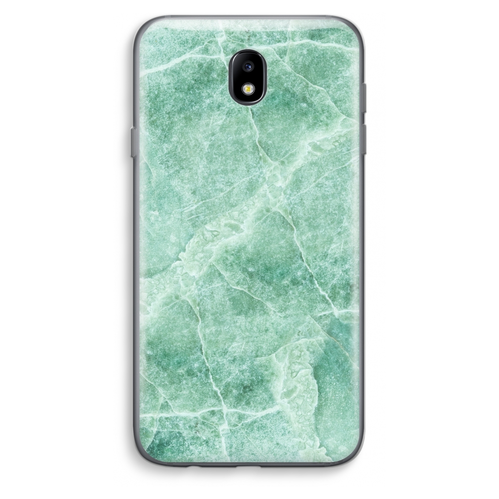Samsung Galaxy J7 2017 Transparant Hoesje Soft Groen Marmer samsung kopen in de aanbieding