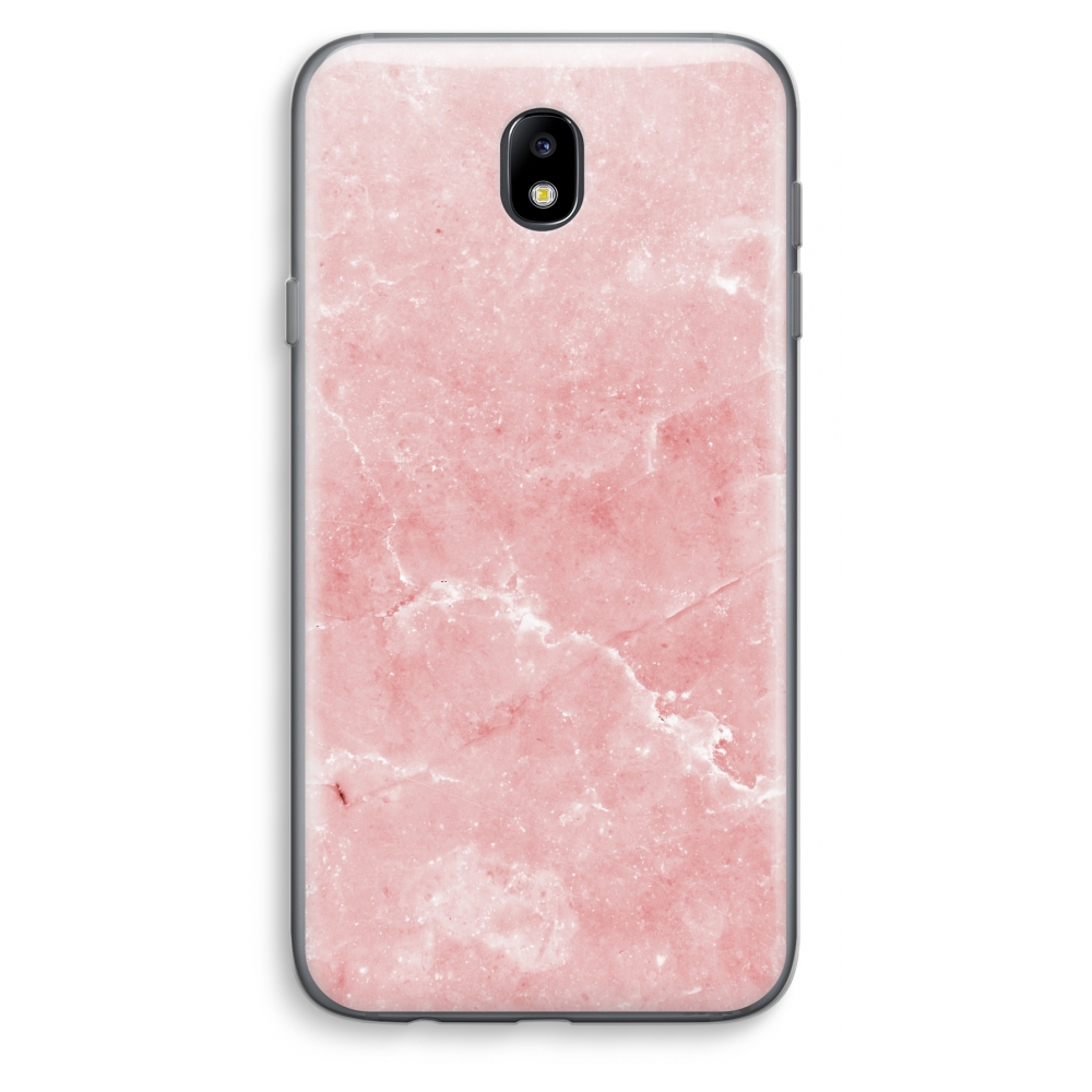 Samsung Galaxy J7 2017 Transparant Hoesje Soft Roze Marmer samsung kopen in de aanbieding