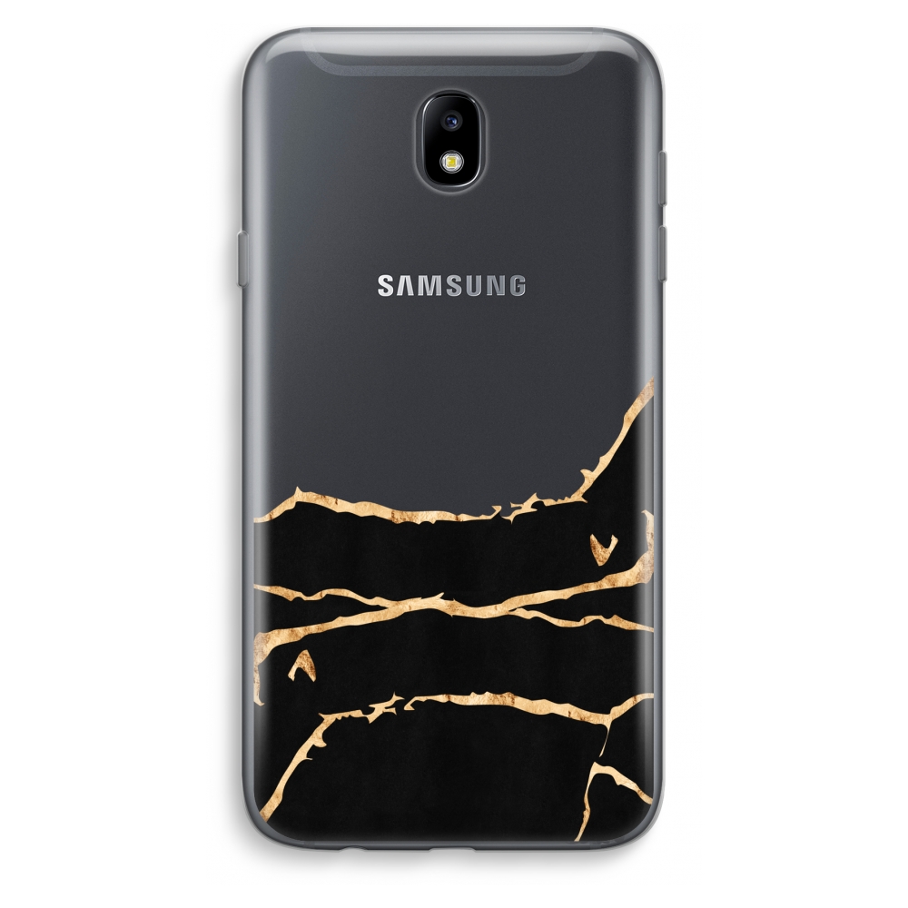 Samsung Galaxy J7 2017 Transparant Hoesje Soft Gouden Marmer samsung kopen in de aanbieding