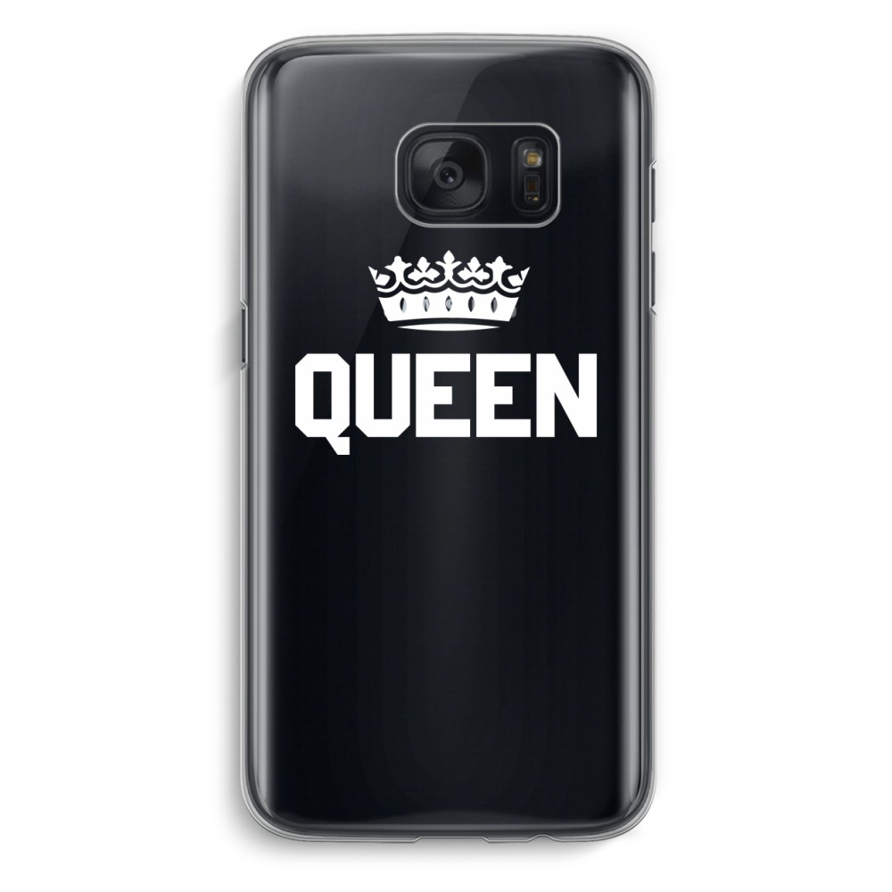 Samsung Galaxy S7 Transparant Hoesje Soft Queen Zwart samsung kopen in de aanbieding