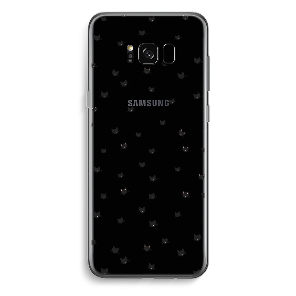 Samsung Galaxy S8 Transparant Hoesje Soft Kleine Kattenkopjes samsung kopen in de aanbieding
