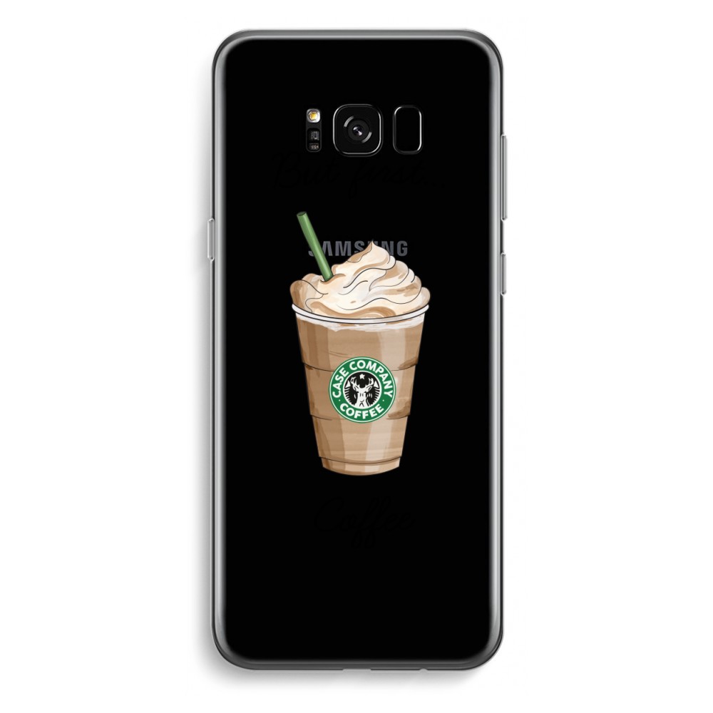 Samsung Galaxy S8 Plus Transparant Hoesje Soft But First Coffee samsung kopen in de aanbieding