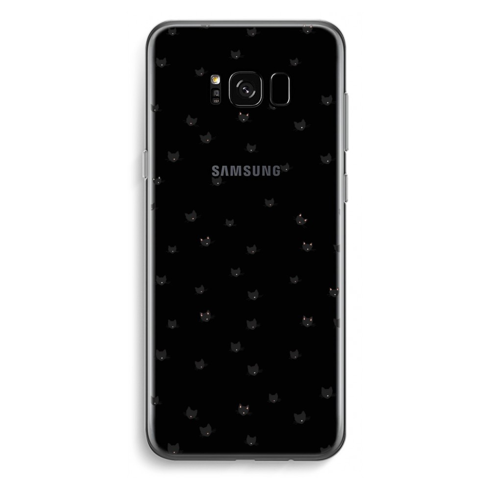 Samsung Galaxy S8 Plus Transparant Hoesje Soft Kleine Kattenkopjes samsung kopen in de aanbieding