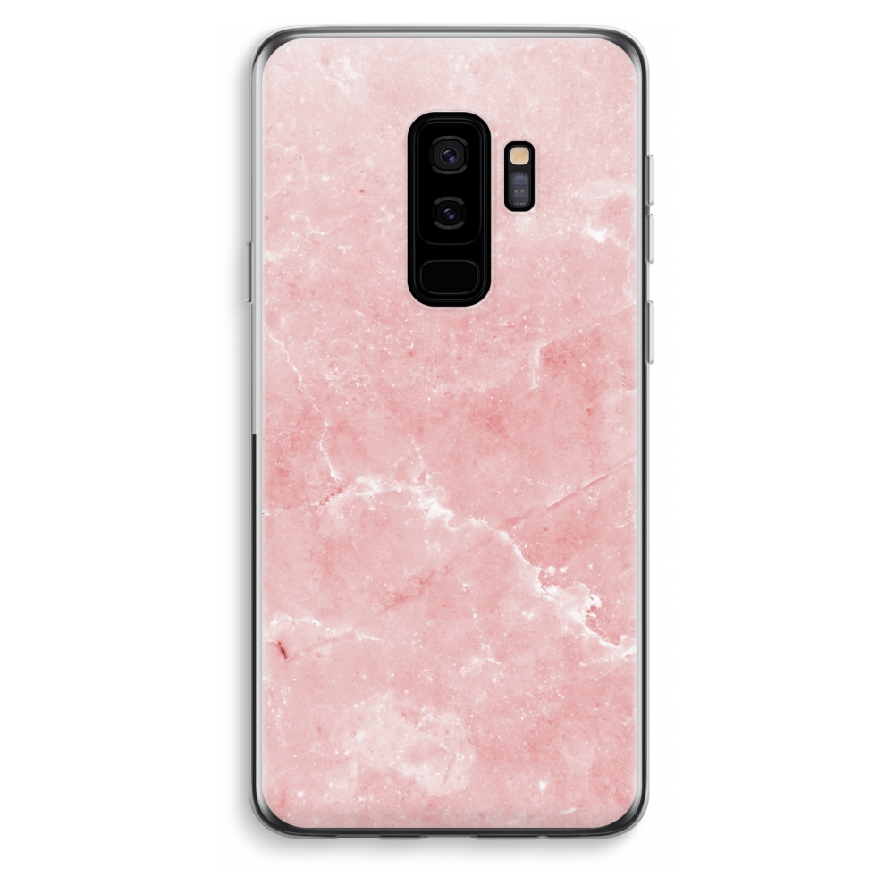 Samsung Galaxy S9 Plus Transparant Hoesje Soft Roze Marmer samsung kopen in de aanbieding
