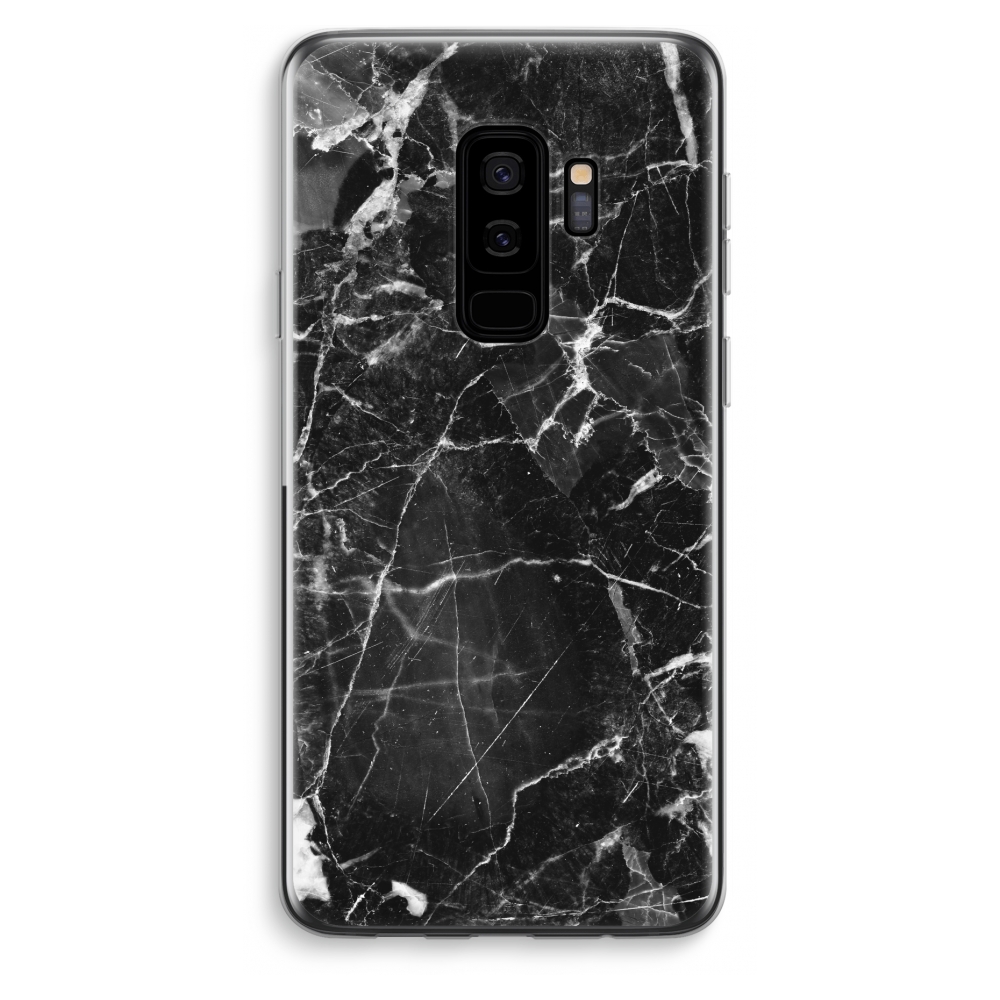 Samsung Galaxy S9 Plus Transparant Hoesje Soft Zwart Marmer 2 samsung kopen in de aanbieding