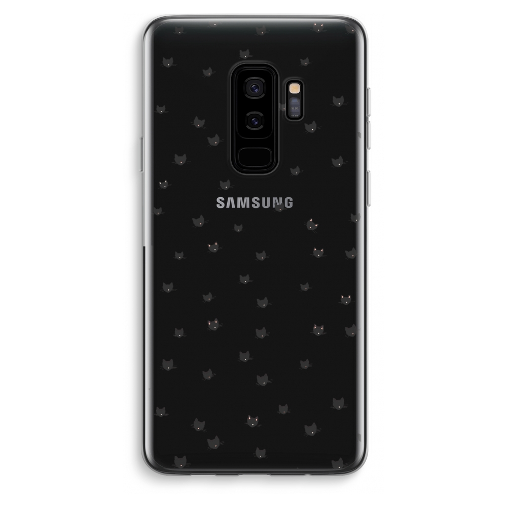 Samsung Galaxy S9 Plus Transparant Hoesje Soft Kleine Kattenkopjes samsung kopen in de aanbieding