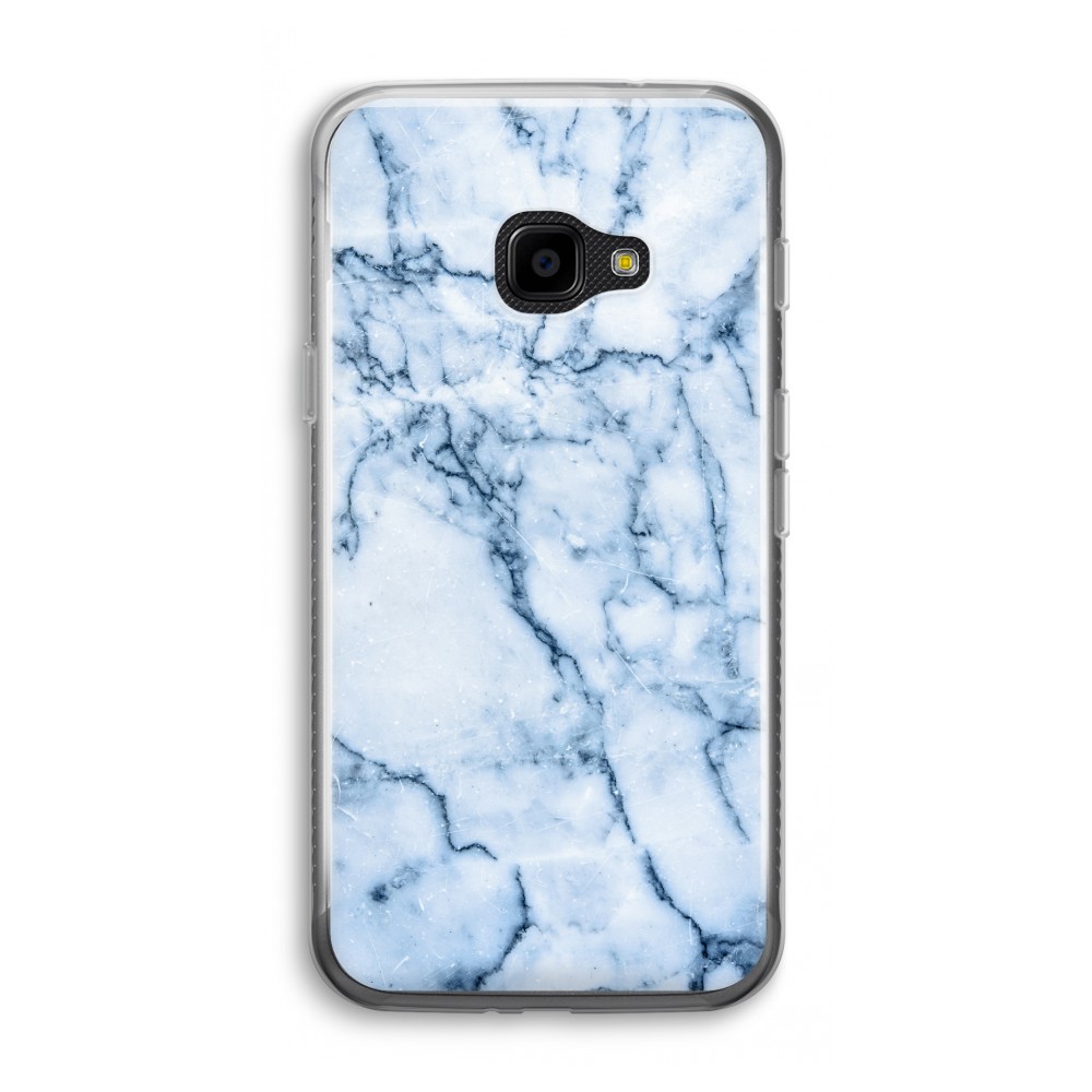 Samsung Galaxy Xcover 4 Transparant Hoesje Soft Blauw Marmer samsung kopen in de aanbieding