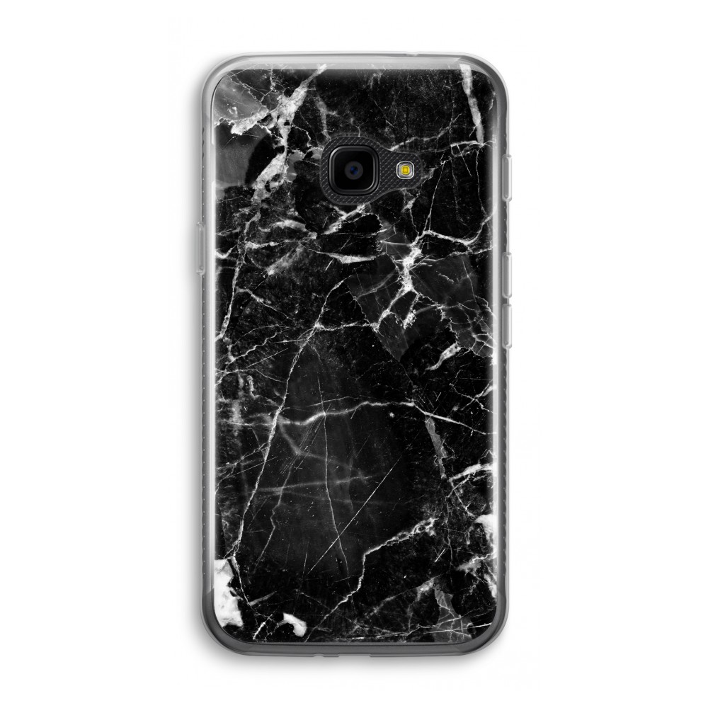 Samsung Galaxy Xcover 4 Transparant Hoesje Soft Zwart Marmer 2 samsung kopen in de aanbieding