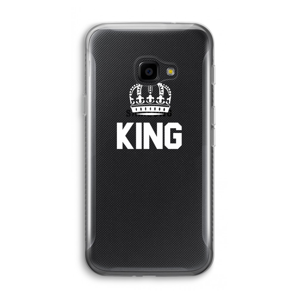 Samsung Galaxy Xcover 4 Transparant Hoesje Soft King Zwart samsung kopen in de aanbieding