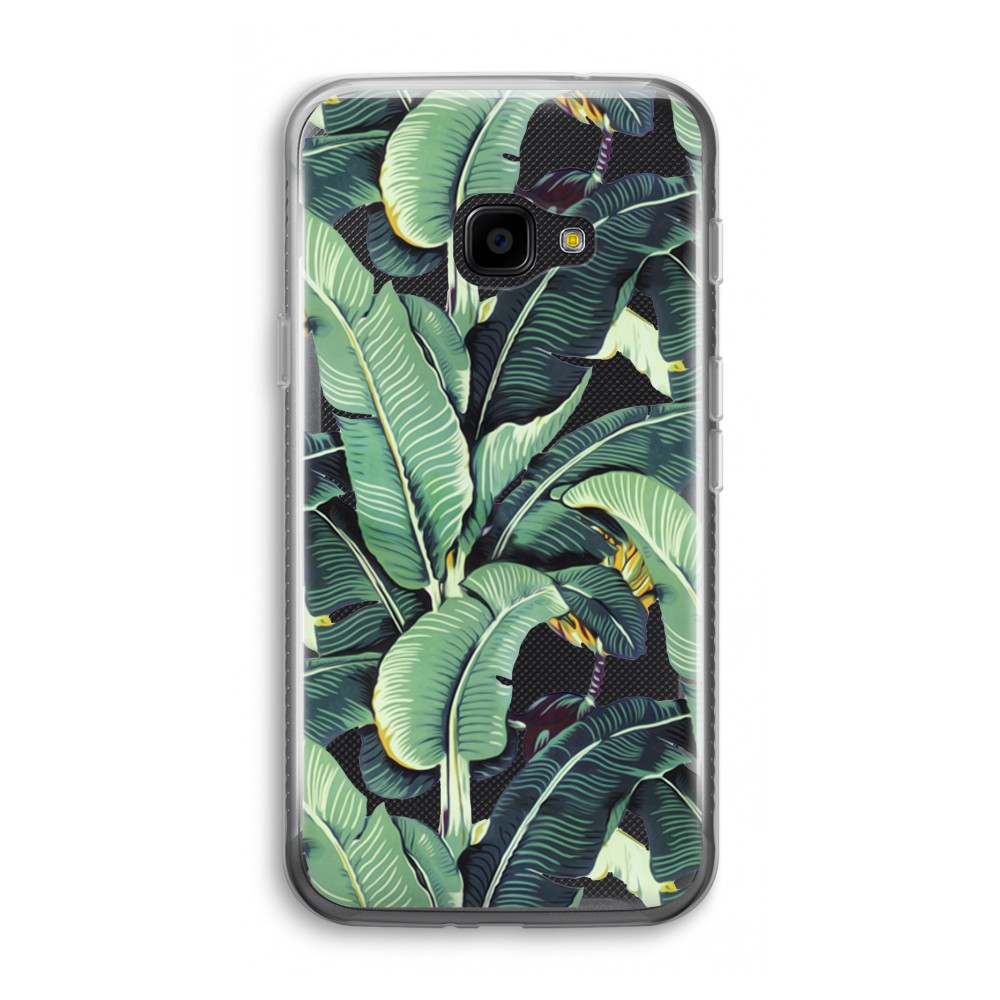 Samsung Galaxy Xcover 4 Transparant Hoesje Soft Bananenbladeren samsung kopen in de aanbieding