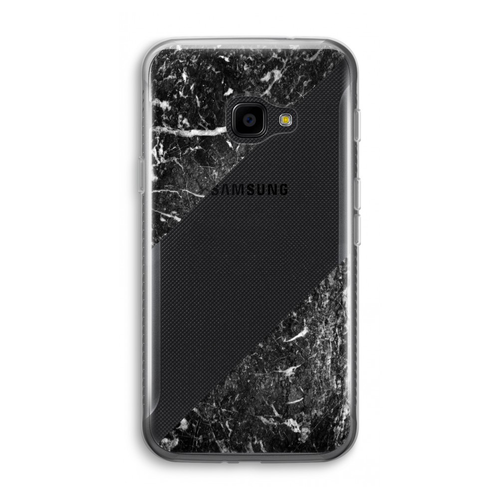 Samsung Galaxy Xcover 4 Transparant Hoesje Soft Zwart Marmer samsung kopen in de aanbieding