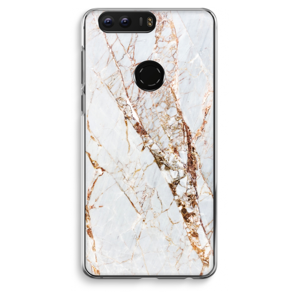 Honor 8 Transparant Hoesje Soft Goud Marmer honor kopen in de aanbieding