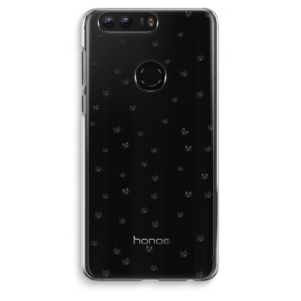Honor 8 Transparant Hoesje Soft Kleine Kattenkopjes honor kopen in de aanbieding