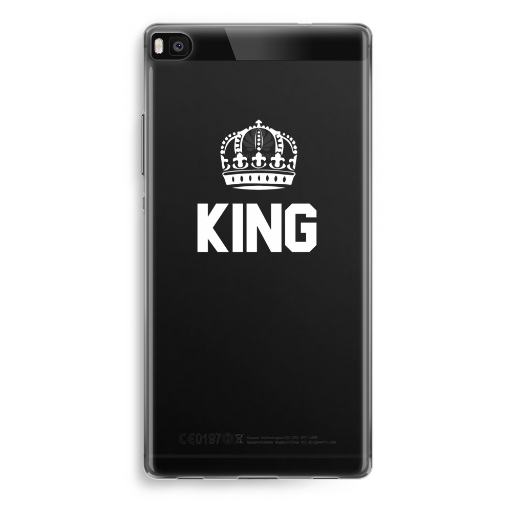 Huawei Ascend P8 Transparant Hoesje Soft King Zwart huawei kopen in de aanbieding