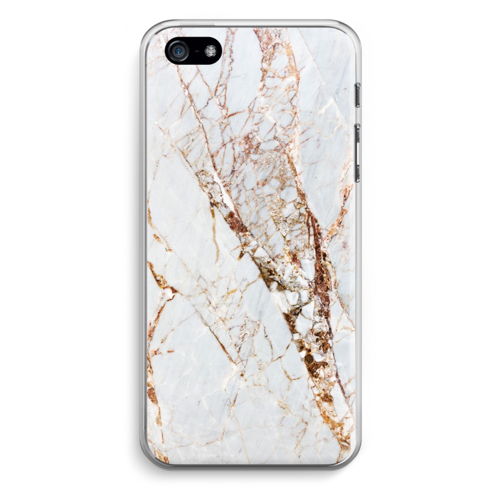 Apple Iphone 5 5S Se Transparant Hoesje Soft Goud Marmer apple kopen in de aanbieding Apple Iphone 5 5S Se Transparant Hoesje Soft Goud Marmer apple kopen in de aanbieding