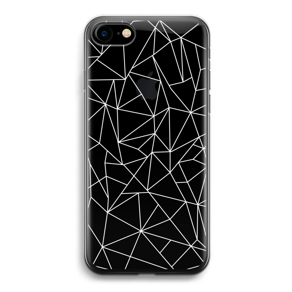 Apple Iphone 7 Transparant Hoesje Soft Geometrische Lijnen Wit apple kopen in de aanbieding
