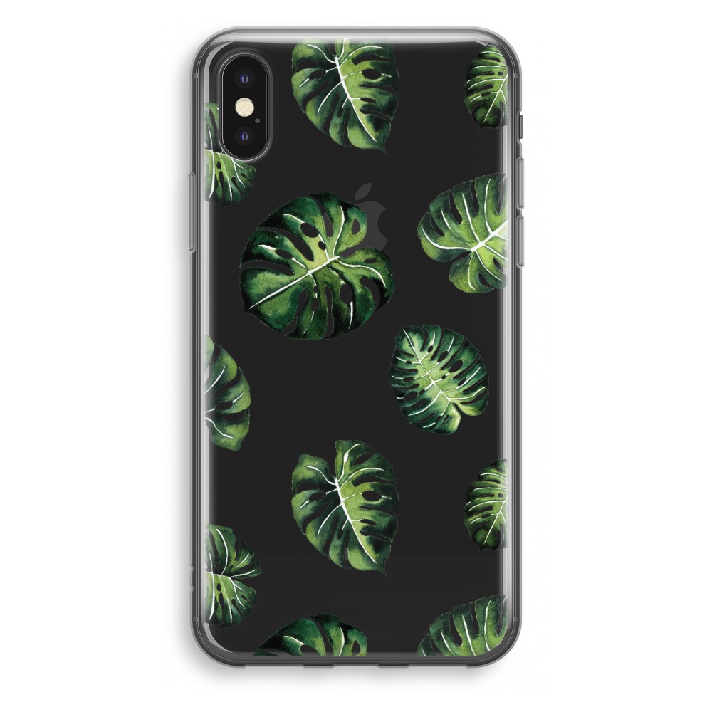 Apple Iphone X Transparant Hoesje Soft Tropische Bladeren apple kopen in de aanbieding Apple Iphone X Transparant Hoesje Soft Tropische Bladeren apple kopen in de aanbieding