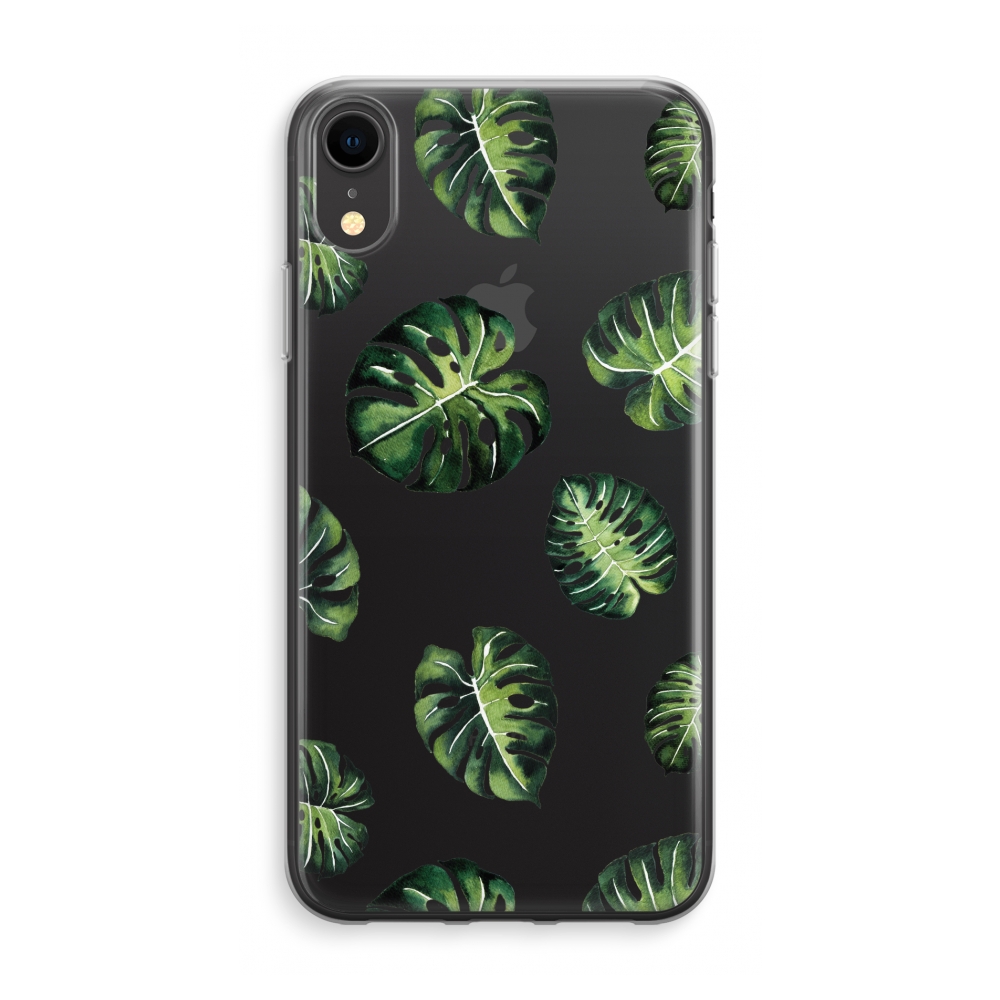Apple Iphone Xr Transparant Hoesje Soft Tropische Bladeren apple kopen in de aanbieding