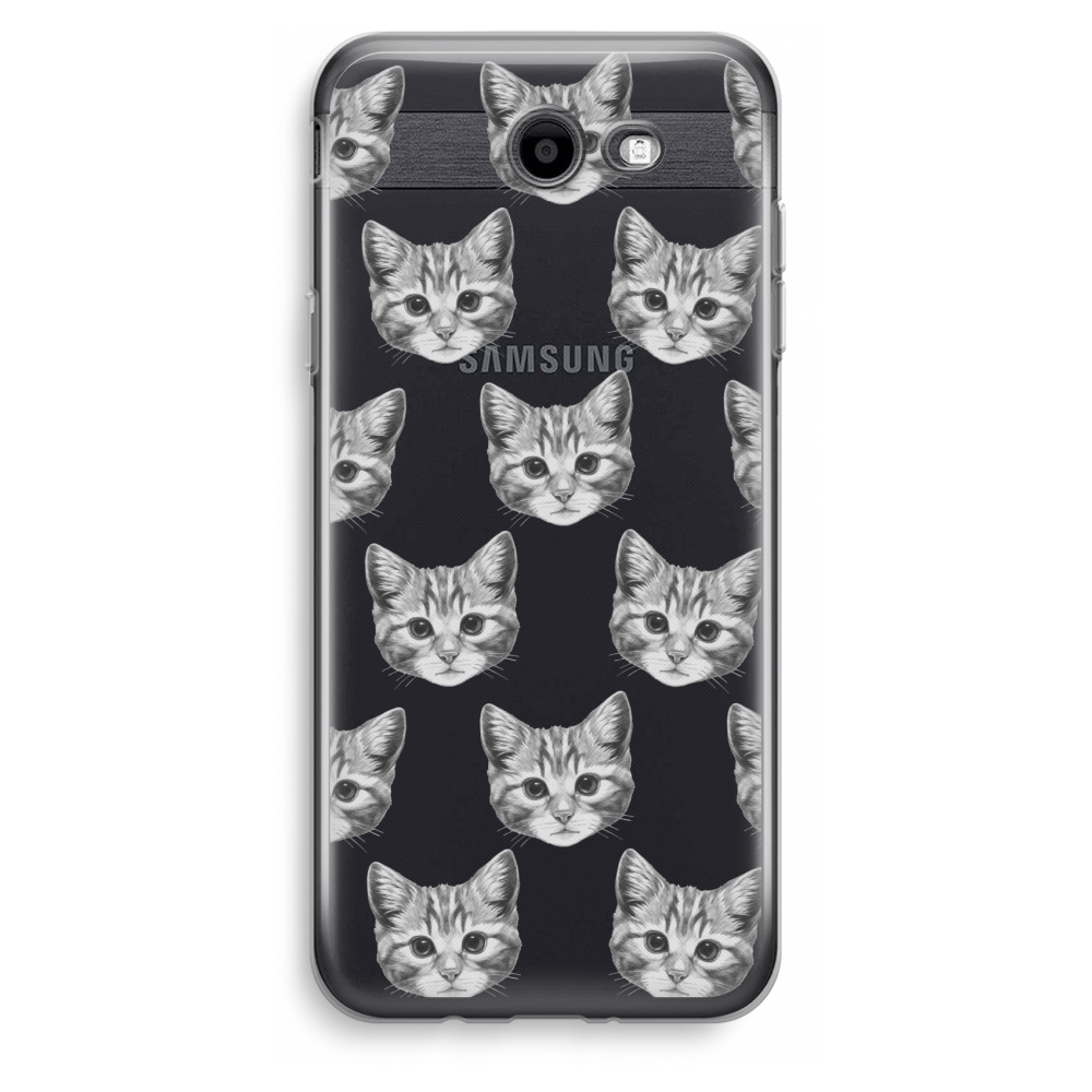 Samsung Galaxy J3 Prime 2017 Transparant Hoesje Soft Kitten samsung kopen in de aanbieding