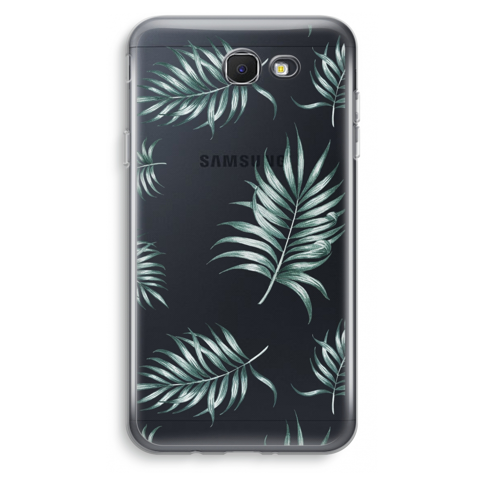 Samsung Galaxy J7 Prime 2017 Transparant Hoesje Soft Simple Leaves samsung kopen in de aanbieding