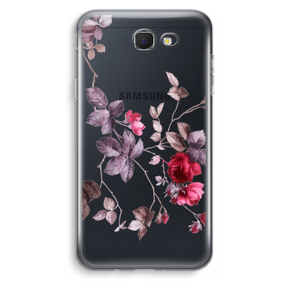 Samsung Galaxy J7 Prime 2017 Transparant Hoesje Soft Mooie Bloemen samsung kopen in de aanbieding