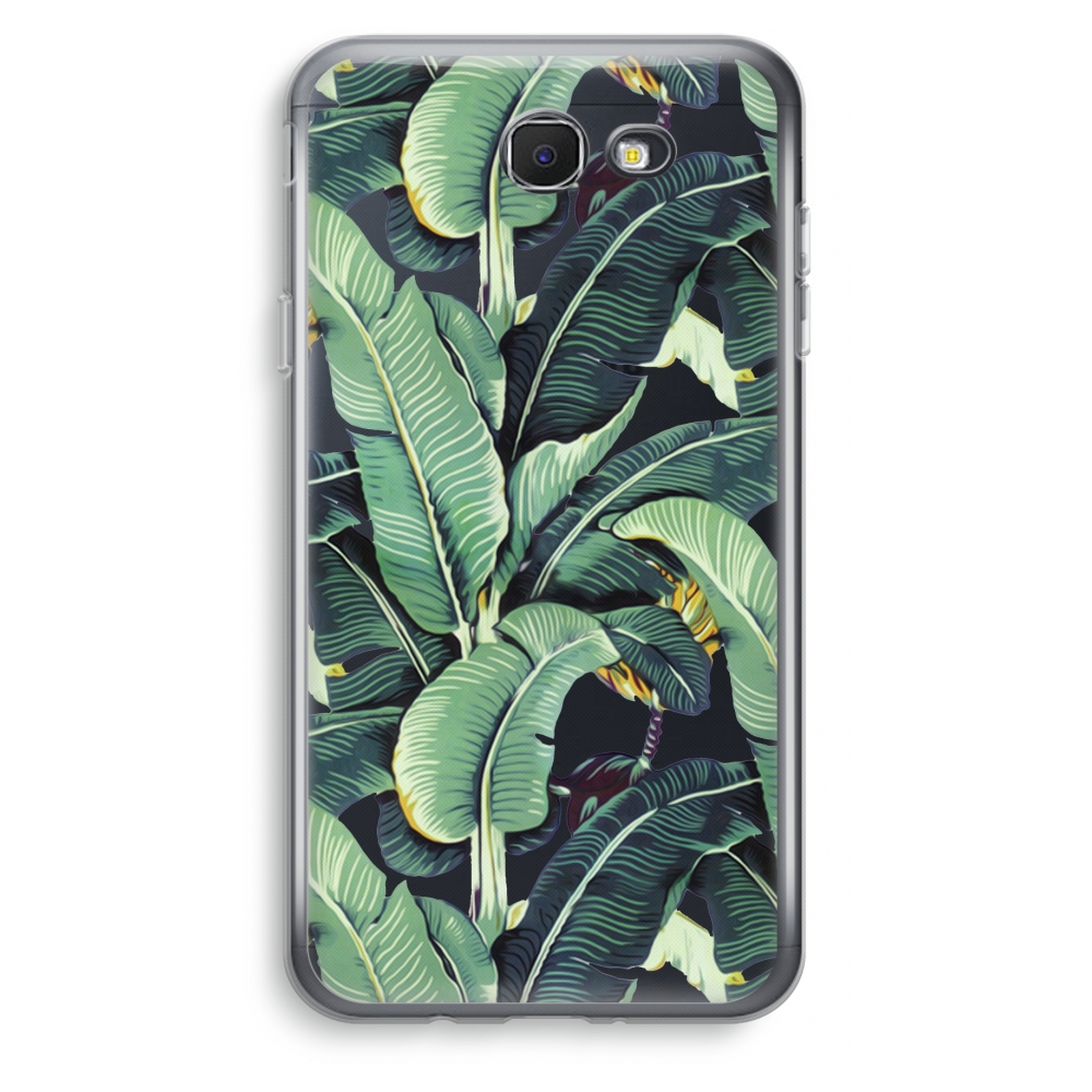 Samsung Galaxy J7 Prime 2017 Transparant Hoesje Soft Bananenbladeren samsung kopen in de aanbieding