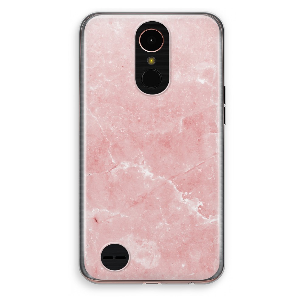 Lg K10 2017 Transparant Hoesje Soft Roze Marmer lg kopen in de aanbieding