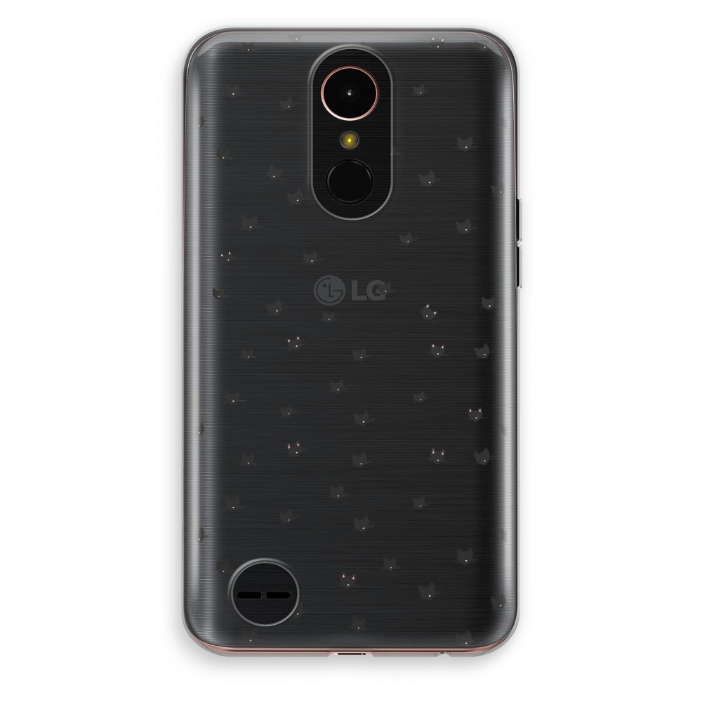 Lg K10 2017 Transparant Hoesje Soft Kleine Kattenkopjes lg kopen in de aanbieding