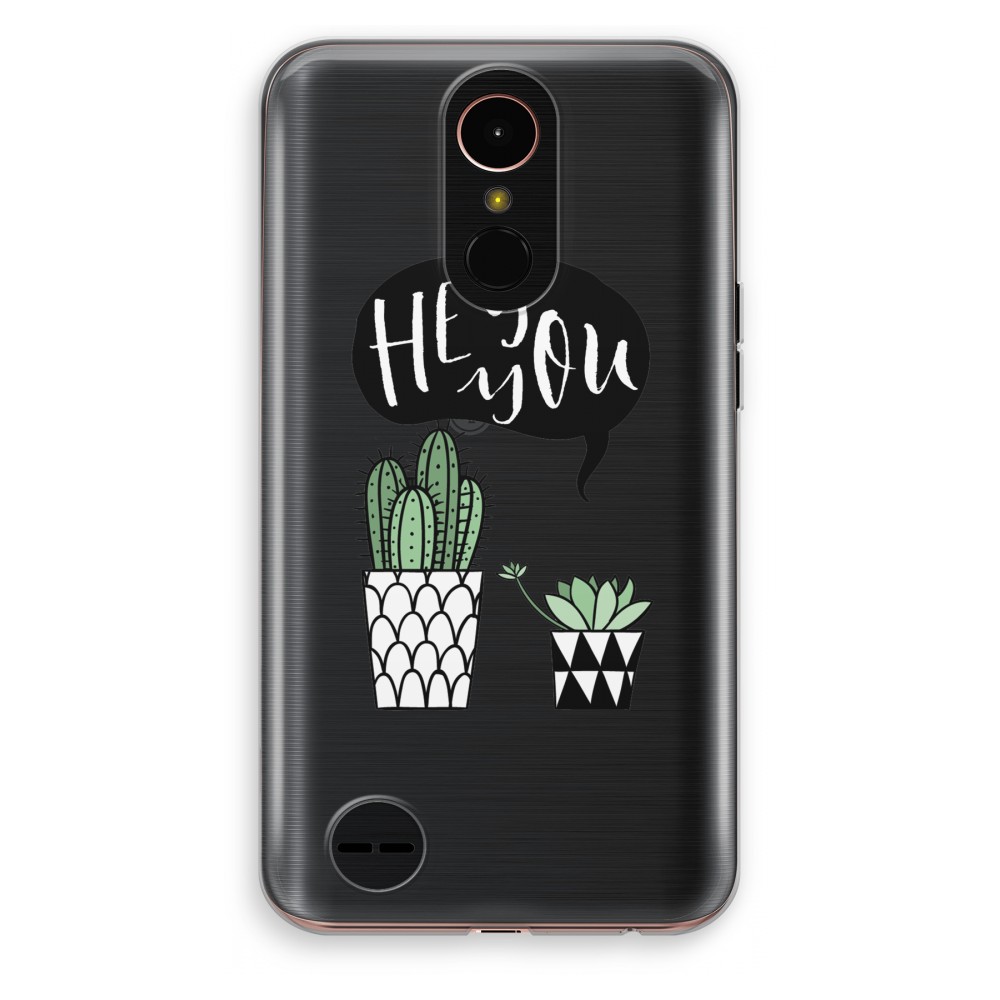 Lg K10 2017 Transparant Hoesje Soft Hey You Cactus lg kopen in de aanbieding