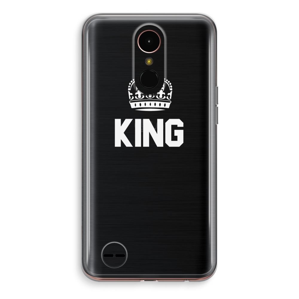 Lg K10 2018 Transparant Hoesje Soft King Zwart lg kopen in de aanbieding