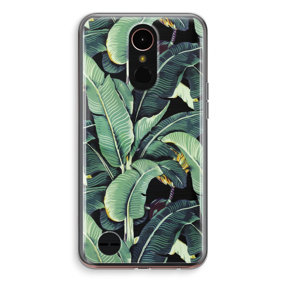 Lg K10 2018 Transparant Hoesje Soft Bananenbladeren lg kopen in de aanbieding