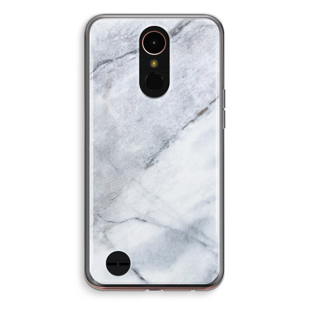 Lg K10 2018 Transparant Hoesje Soft Witte Marmer lg kopen in de aanbieding