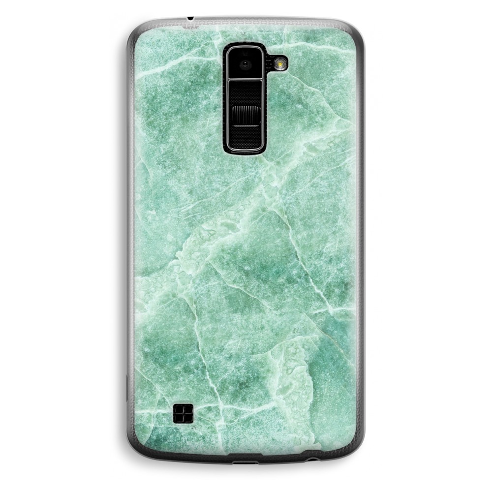 Lg K10 2016 Transparant Hoesje Soft Groen Marmer lg kopen in de aanbieding