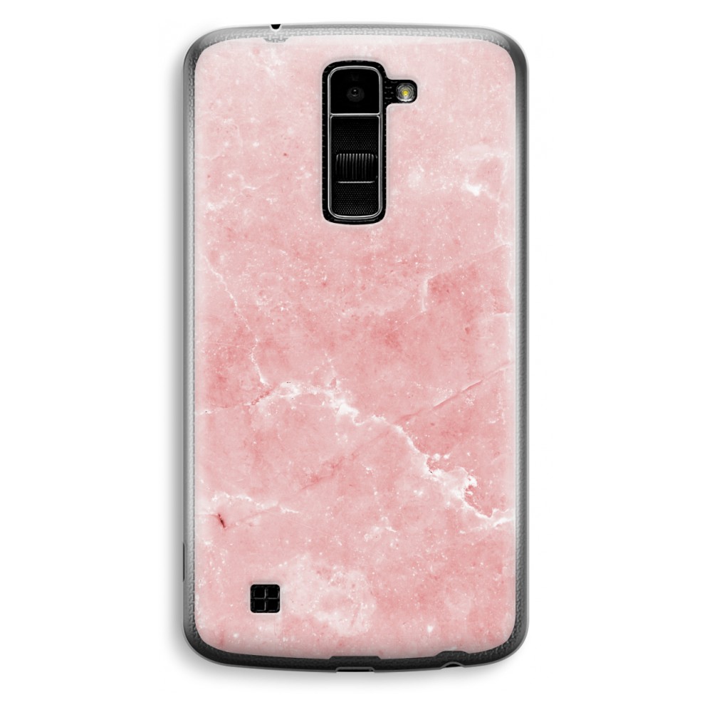 Lg K10 2016 Transparant Hoesje Soft Roze Marmer lg kopen in de aanbieding