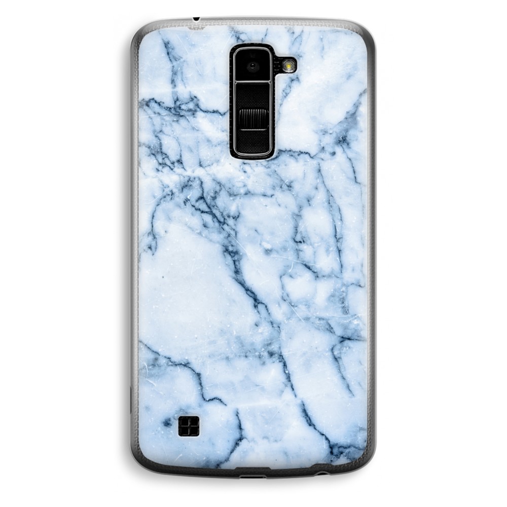 Lg K10 2016 Transparant Hoesje Soft Blauw Marmer lg kopen in de aanbieding