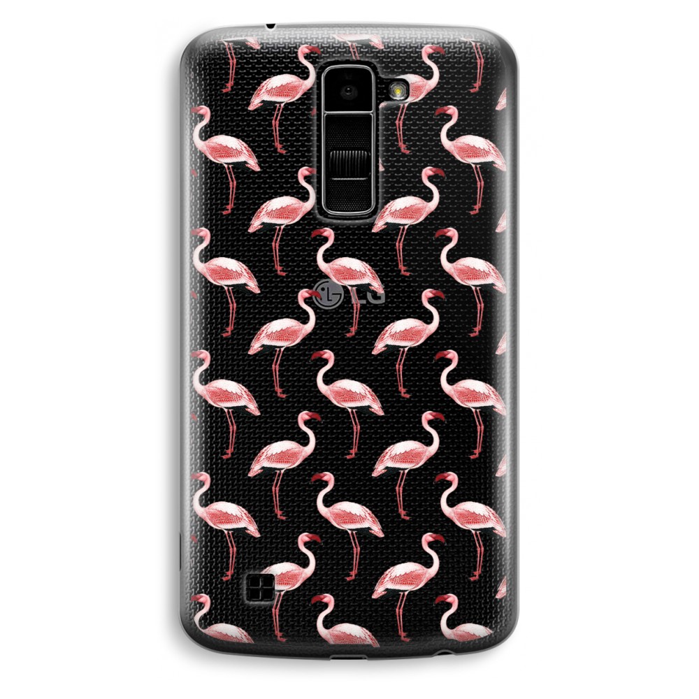 Lg K10 2016 Transparant Hoesje Soft Flamingoprint Groen lg kopen in de aanbieding