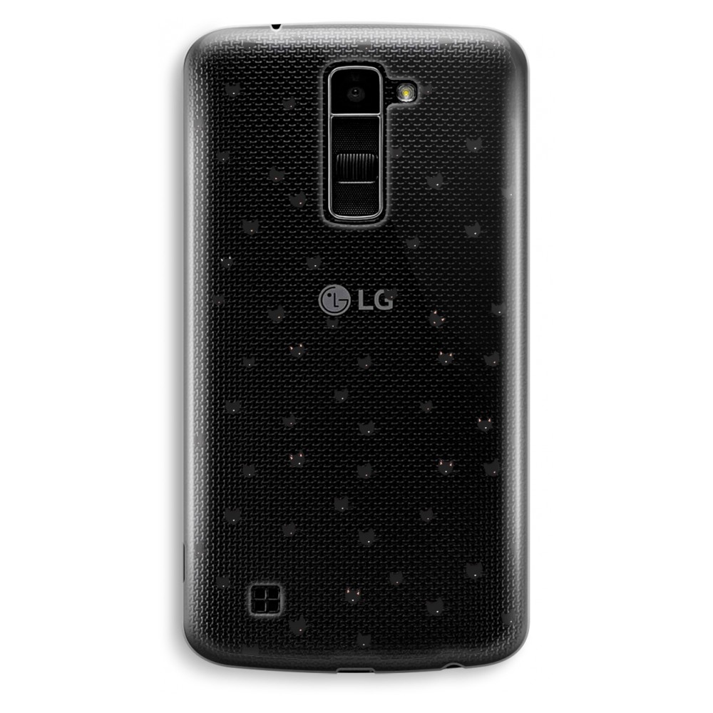 Lg K10 2016 Transparant Hoesje Soft Kleine Kattenkopjes lg kopen in de aanbieding