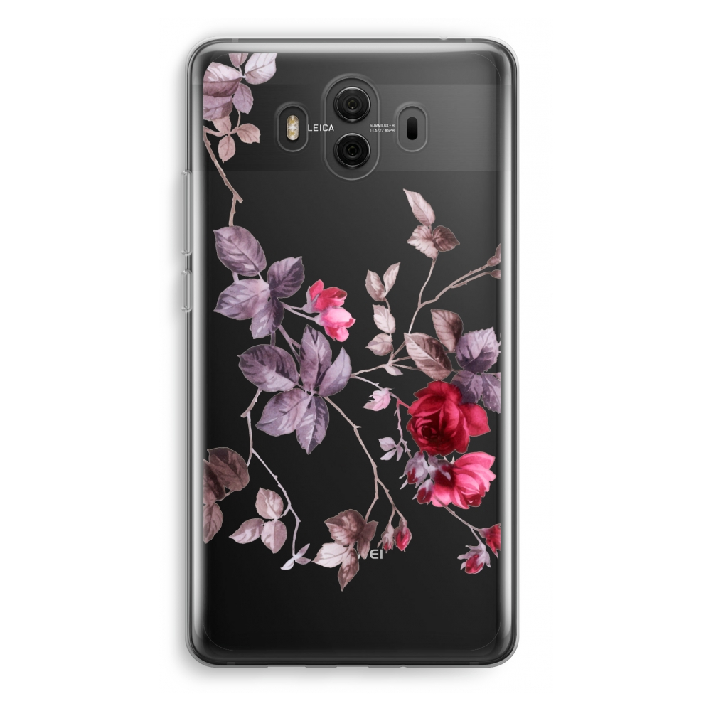 Huawei Mate 10 Transparant Hoesje Soft Mooie Bloemen huawei kopen in de aanbieding