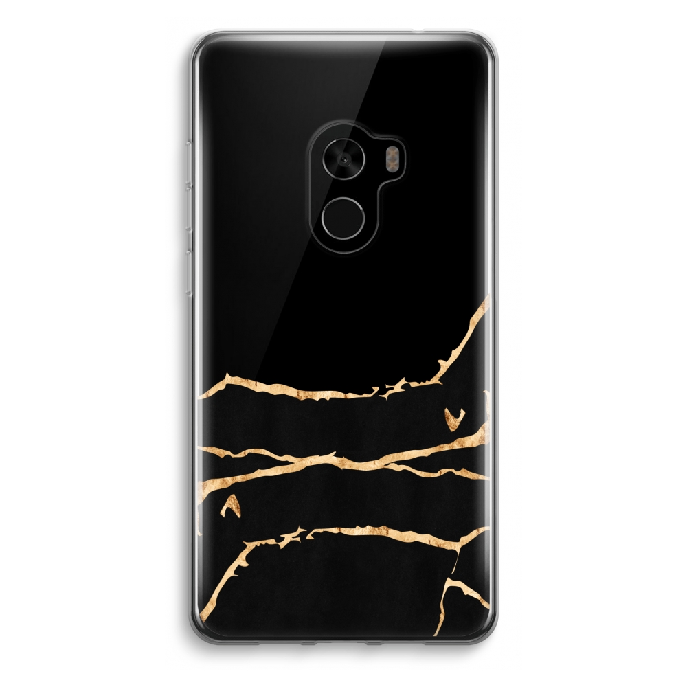 Xiaomi Mi Mix 2 Transparant Hoesje Soft Gouden Marmer xiaomi kopen in de aanbieding