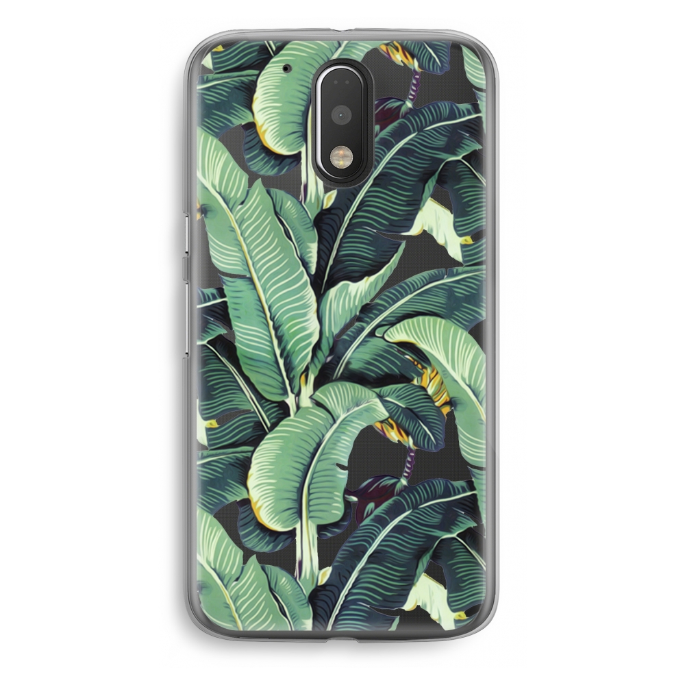 Motorola Moto G4G4 Plus Transparant Hoesje Soft Bananenbladeren motorola kopen in de aanbieding