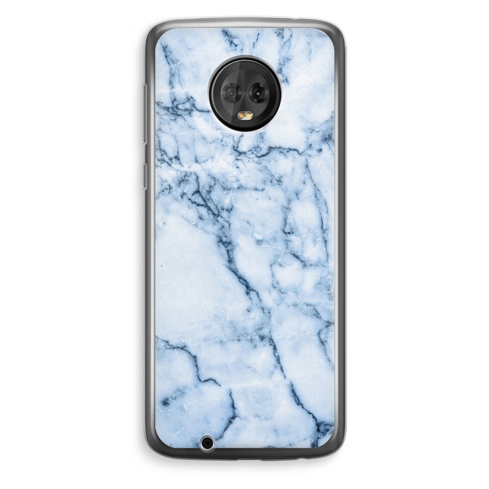 Motorola Moto G6 Plus Transparant Hoesje Soft Blauw Marmer motorola kopen in de aanbieding Motorola Moto G6 Plus Transparant Hoesje Soft Blauw Marmer motorola kopen in de aanbieding