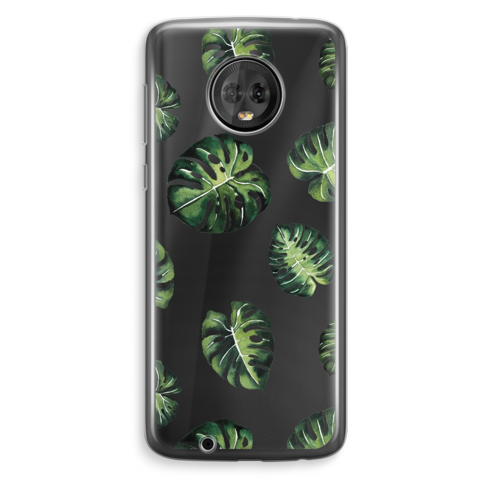 Motorola Moto G6 Plus Transparant Hoesje Soft Tropische Bladeren motorola kopen in de aanbieding Motorola Moto G6 Plus Transparant Hoesje Soft Tropische Bladeren motorola kopen in de aanbieding