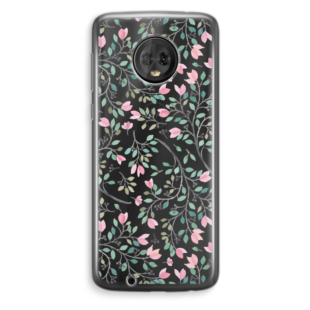 Motorola Moto G6 Plus Transparant Hoesje Soft Sierlijke Bloemen motorola kopen in de aanbieding Motorola Moto G6 Plus Transparant Hoesje Soft Sierlijke Bloemen motorola kopen in de aanbieding
