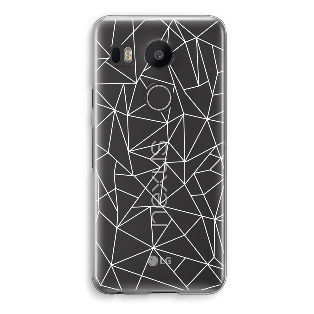 Lg Nexus 5X Transparant Hoesje Soft Geometrische Lijnen Wit lg kopen in de aanbieding