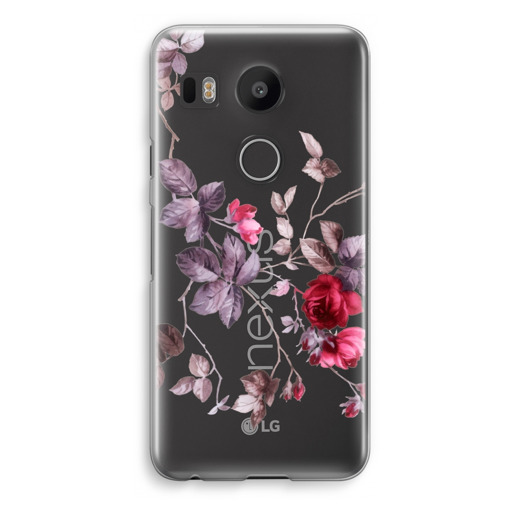 Lg Nexus 5X Transparant Hoesje Soft Mooie Bloemen lg kopen in de aanbieding