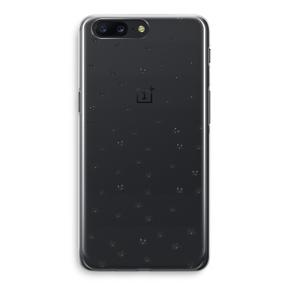 Oneplus 5 Transparant Hoesje Soft Kleine Kattenkopjes oneplus kopen in de aanbieding
