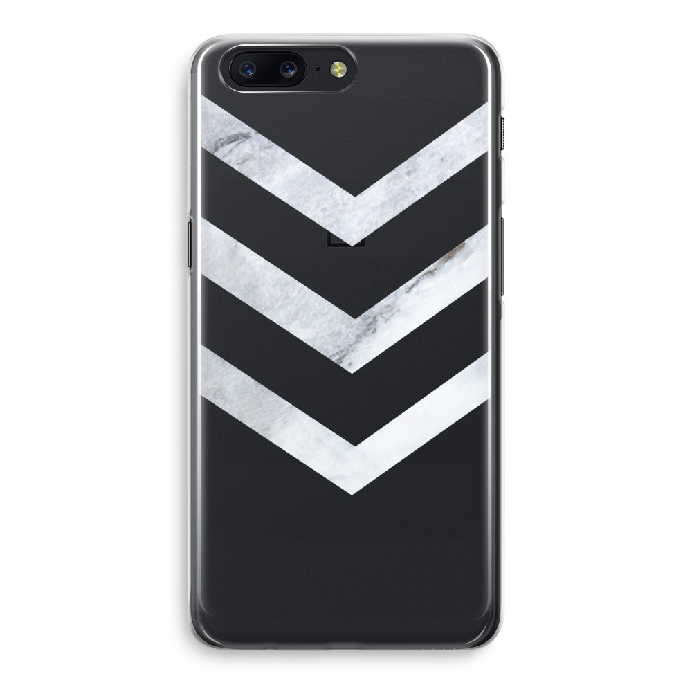 Oneplus 5 Transparant Hoesje Soft Marmeren Pijlen oneplus kopen in de aanbieding