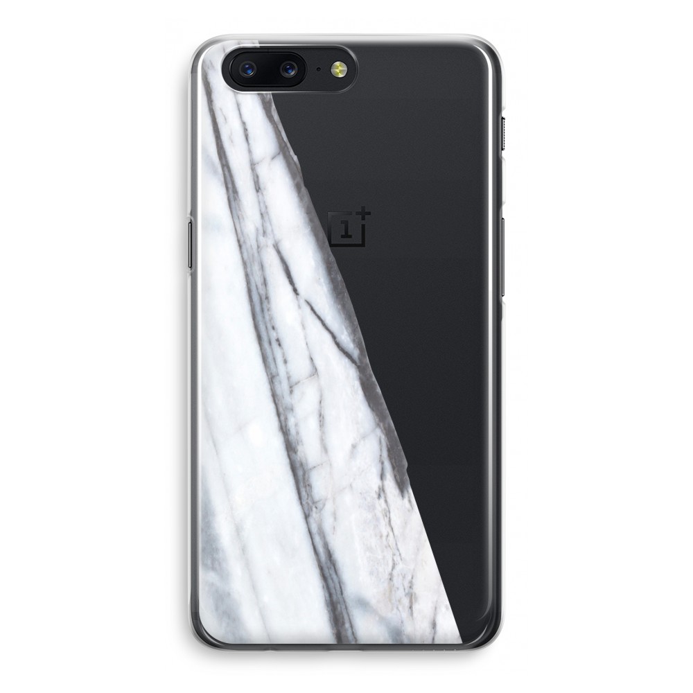 Oneplus 5 Transparant Hoesje Soft Gestreepte Marmer oneplus kopen in de aanbieding